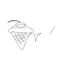 ice cream cone drawing by panther in Artbitrator
