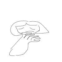 hand on chin drawing by panther in Artbitrator