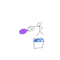 throwing water balloon drawing by guest-kf82mmcpy in Artbitrator