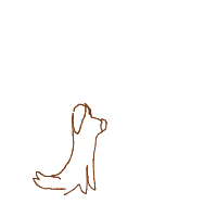 dog waiting at door drawing by guest-qy0agb2l3 in Artbitrator