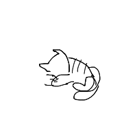sleeping cat drawing by emiya308 in Artbitrator