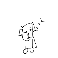 sleepy dog drawing by emiya308 in Artbitrator