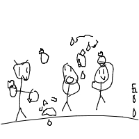 water balloon battle drawing by guest-032476x3b in Artbitrator