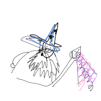 wizard casting spell drawing by akiru in Artbitrator
