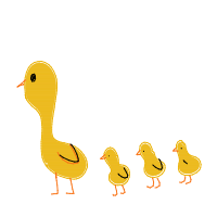 duck leading ducklings drawing by guest-l5vjek11f in Artbitrator