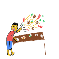 throwing food drawing by guest-wlcoidvrx in Artbitrator