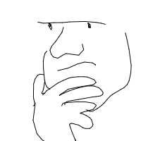 hand on chin drawing by guest-61j28fgo4 in Artbitrator
