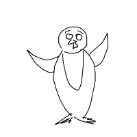 excited penguin drawing by guest-7ge5rc669 in Artbitrator