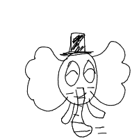elephant with a hat drawing by guest-z9qqbaloa in Artbitrator