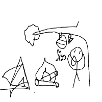 camping disaster drawing by guest-4tx2coe39 in Artbitrator