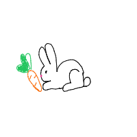 rabbit eating carrot drawing by guest-7dyl3hruw in Artbitrator