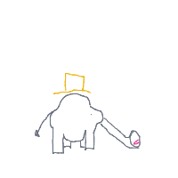 elephant with a hat drawing by guest-qeaw59rjn in Artbitrator