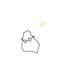 rock with sunglasses drawing by mekodix in Artbitrator