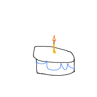 birthday cake drawing by guest-1h1j4dqgn in Artbitrator