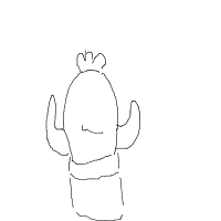 dancing cactus drawing by crazylilsis in Artbitrator