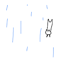 raining cats and dogs drawing by geni3987 in Artbitrator