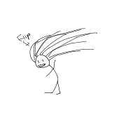 dramatic hair flip drawing by alikyros in Artbitrator