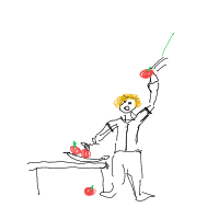 throwing food drawing by guest-m5pjjzymj in Artbitrator