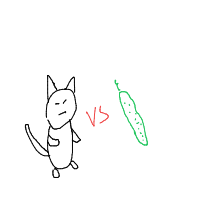 cat vs cucumber drawing by guest-zjiuqpf21 in Artbitrator