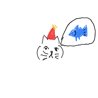 a cat with a hat dreaming about fish with a thought bubble drawing by player-z8g75snw3 in Artbitrator
