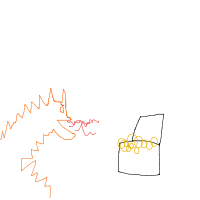 dragon guarding treasure drawing by elzaaaa in Artbitrator