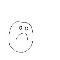 sad face drawing by jonisss in Artbitrator
