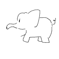 elephant with a hat drawing by xeno in Artbitrator