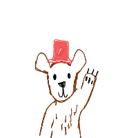 bear with a hat drawing by frant in Artbitrator