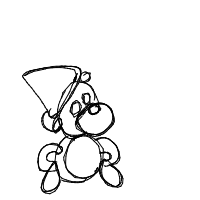 bear with a hat drawing by guest-q9ufahiqh in Artbitrator