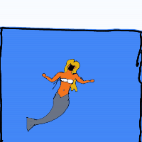 mermaid at aquarium drawing by guest-21ml3lrs0 in Artbitrator