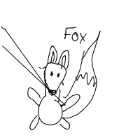 sneaky fox drawing by pebble in Artbitrator