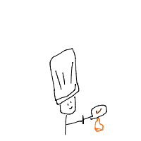 chef cooking drawing by guest-sk6r04a2y in Artbitrator