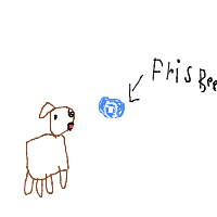 dog catching frisbee drawing by guest-z3gao6tr2 in Artbitrator