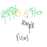 jungle temple ruins drawing by lpz17 in Artbitrator