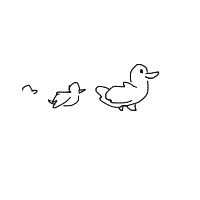 duck leading ducklings drawing by guest-cy3p72rv7 in Artbitrator