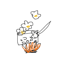 popcorn popping drawing by rhaspodic_artist in Artbitrator
