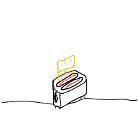 bread in toaster ejecting drawing by guest-zlvfid4ay in Artbitrator