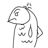 grumpy fish drawing by marianamatilda in Artbitrator