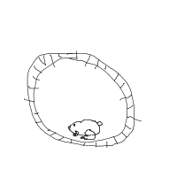hamster on wheel drawing by my_idiot_sandwich in Artbitrator