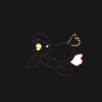 penguin sliding drawing by anastatia in Artbitrator