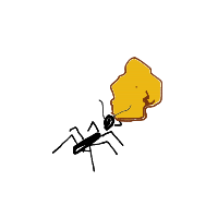 ant carrying giant crumb drawing by guest-91vt20dbt in Artbitrator