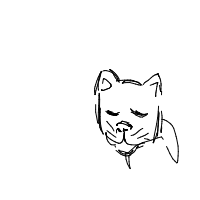 sleeping cat drawing by john in Artbitrator