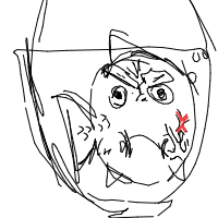 grumpy fish drawing by john in Artbitrator