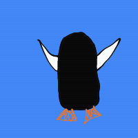 excited penguin drawing by kakipupi in Artbitrator