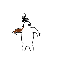 bear with a hat drawing by guest-06gpshfcf in Artbitrator