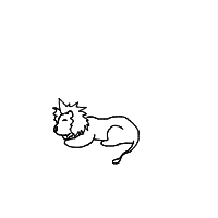 sleeping lion drawing by guest-n4u90ozyd in Artbitrator