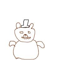 bear with a hat drawing by guest-fot2y28bi in Artbitrator
