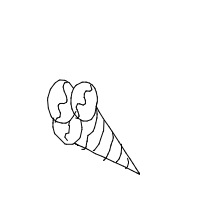 ice cream cone drawing by yogafox in Artbitrator