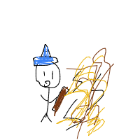 wizard casting spell drawing by guest-0gdbe8cjh in Artbitrator