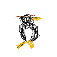penguin with a hat drawing by ghopghop in Artbitrator